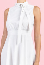 Load image into Gallery viewer, Belt it detail neck dress
