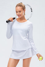 Load image into Gallery viewer, Raglan Sleeve Round Neck Athletic Top
