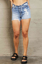 Load image into Gallery viewer, BAYEAS High Waisted Distressed Shorts
