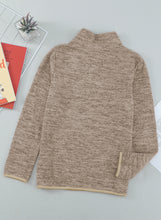 Load image into Gallery viewer, Kids Quarter-Zip Collar Sweatshirt with Kangaroo Pocket
