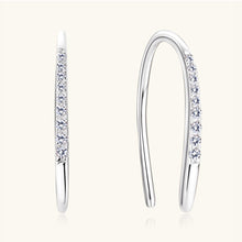 Load image into Gallery viewer, Moissanite 925 Sterling Silver U Shape Earrings
