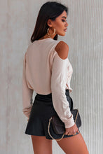 Load image into Gallery viewer, Cold-Shoulder Round Neck Top
