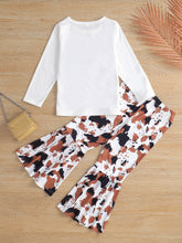 Load image into Gallery viewer, Girls Graphic T-Shirt and Floral Pants Set
