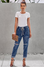 Load image into Gallery viewer, Drawstring Denim Joggers
