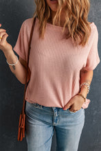 Load image into Gallery viewer, Boat Neck Waffle-Knit Top
