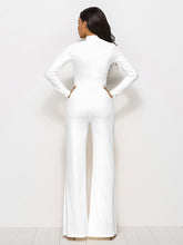 Load image into Gallery viewer, Long Sleeve Mock Neck Wide Leg Jumpsuit
