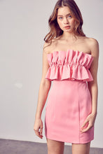 Load image into Gallery viewer, OPEN SHOULDER RUFFLE DETAIL DRESS
