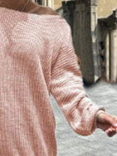 Load image into Gallery viewer, One Shoulder Lantern Sleeve Sweater Dress
