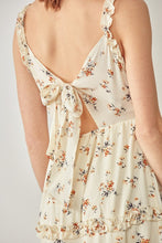 Load image into Gallery viewer, MERROW RUFFLE DETAIL MIDI DRESS WITH BACK BOW
