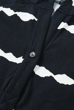Load image into Gallery viewer, Striped Half-Button Drawstring Hoodie
