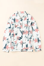 Load image into Gallery viewer, Star Tie-Dye Button Down Denim Jacket
