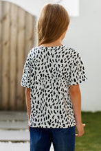 Load image into Gallery viewer, Girls Leopard Dropped Shoulder Tee
