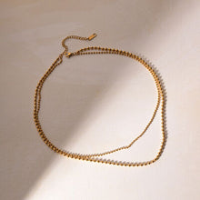 Load image into Gallery viewer, 18K Gold-Plated Lobster Closure Bead Necklace
