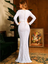 Load image into Gallery viewer, Lace Zip-Back Floor-Length Dress
