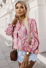 Load image into Gallery viewer, Printed Frill Flounce Sleeve Shirt
