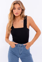 Load image into Gallery viewer, RUFFLE RIBBED BODYSUIT
