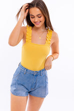 Load image into Gallery viewer, RUFFLE RIBBED BODYSUIT
