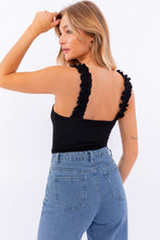Load image into Gallery viewer, RUFFLE RIBBED BODYSUIT
