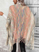 Load image into Gallery viewer, Open Front Poncho with Pom Poms
