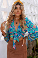 Load image into Gallery viewer, Floral Bow Detail Cropped Top
