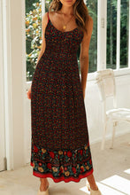 Load image into Gallery viewer, Bohemian Spaghetti Strap Frill Trim Maxi Dress
