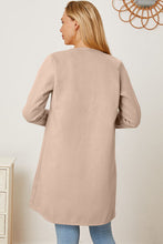 Load image into Gallery viewer, Open Front Pocketed Long Sleeve Coat

