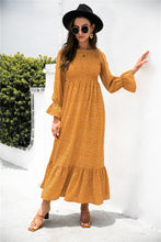 Load image into Gallery viewer, Printed Puff Sleeve Ruffle Maxi Dress
