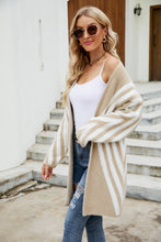 Load image into Gallery viewer, Two-Tone Open Front Fuzzy Longline Cardigan
