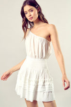 Load image into Gallery viewer, PLEATED DETAIL ONE SHOULDER CAMI DRESS
