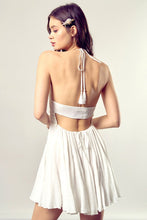 Load image into Gallery viewer, LACE TRIM WITH BACK DRAWSTRING DRESS
