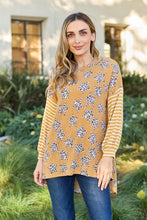 Load image into Gallery viewer, Celeste Design Full Size Leopard Star Striped Long Sleeve Top

