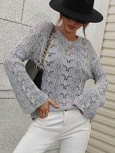 Load image into Gallery viewer, Openwork Dropped Shoulder Knit Top
