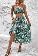 Load image into Gallery viewer, Botanical Print Cami and Tiered Skirt Set
