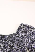Load image into Gallery viewer, Ditsy Floral Smocked Sweetheart Neck Mini Dress
