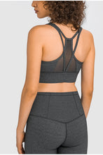 Load image into Gallery viewer, Mesh Panel Racerback Longline Sports Bra
