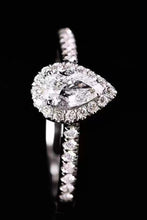 Load image into Gallery viewer, 2 Carat Moissanite Teardrop Cluster Ring
