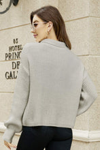 Load image into Gallery viewer, Johnny Collar Lantern Sleeve Sweater
