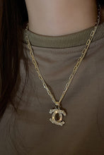 Load image into Gallery viewer, Double C gold plated cz necklaces
