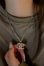 Load image into Gallery viewer, Double C gold plated cz necklaces
