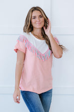 Load image into Gallery viewer, BiBi Saddle Up Fringe Detail Tee
