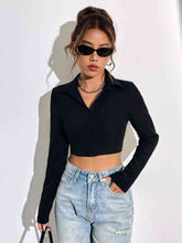 Load image into Gallery viewer, Button Up Collared Neck Long Sleeve Blouse
