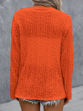 Load image into Gallery viewer, Eyelet Roll-Tab Sleeve Cardigan
