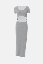 Load image into Gallery viewer, Cutout Split Short Sleeve Dress
