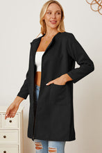 Load image into Gallery viewer, Open Front Pocketed Long Sleeve Coat
