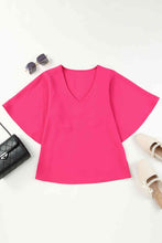 Load image into Gallery viewer, V-Neck Cloak Sleeve Blouse
