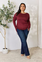 Load image into Gallery viewer, Culture Code Full Size Drawstring Round Neck Long Sleeve Top
