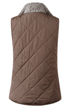 Load image into Gallery viewer, Reversible Sherpa &amp; Puffy Quilted Vest
