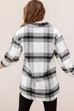 Load image into Gallery viewer, Plaid Dropped Shoulder Pocket Shacket
