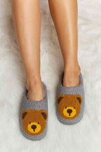 Load image into Gallery viewer, Melody Teddy Bear Print Plush Slide Slippers
