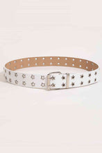 Load image into Gallery viewer, Double Row Star Grommet PU Leather Belt
